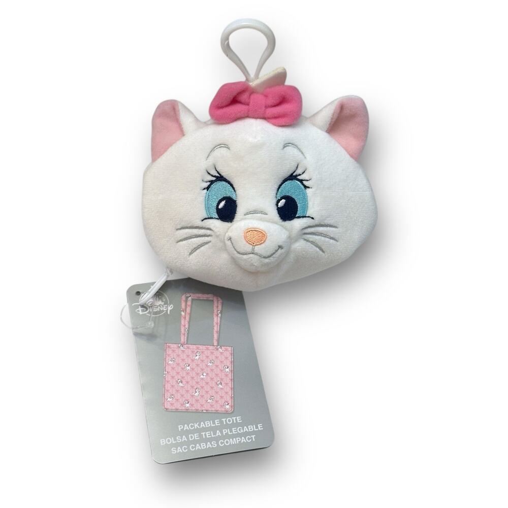 Disney Parks Marie Plush Bag Charm Aristocats Packable Reusable Tote New